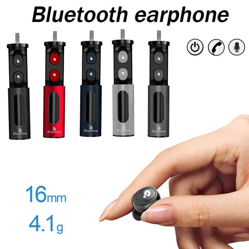 Мини Бизнес автомобиля Беспроводной бинауральные зарядки Bin True стерео Bluetooth 5 0