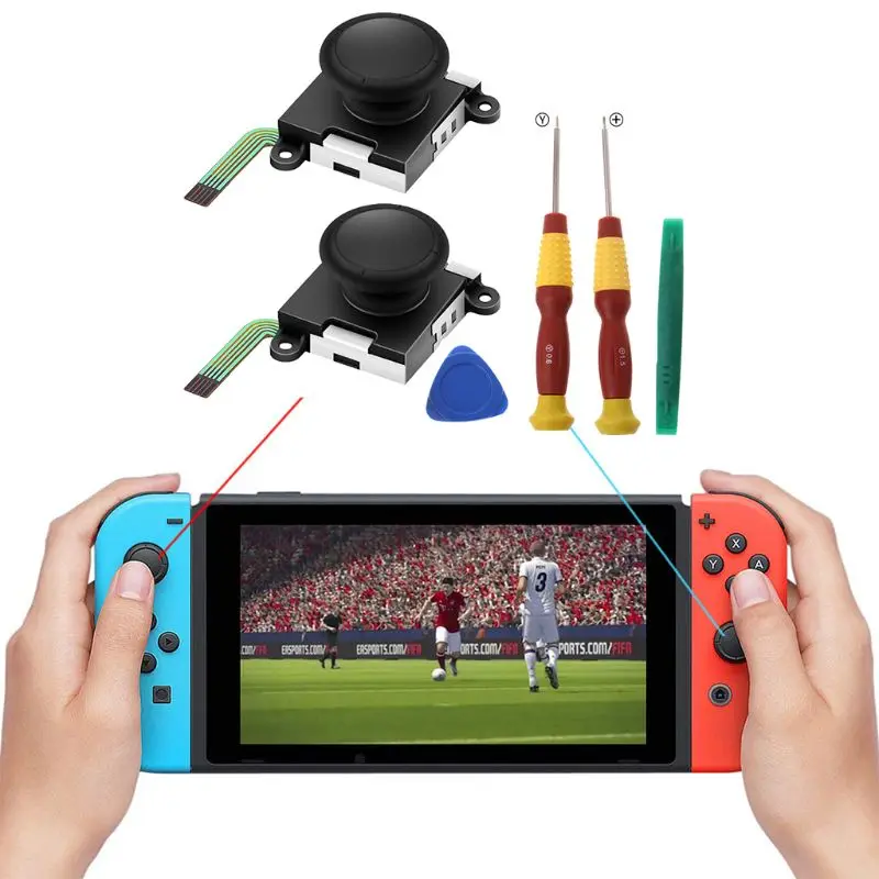 Два набора аналоговых джойстика 3D Joy con для замены джойстика для nintendo Switch, Джойстики joycon Switch совместимы с левым джойстиком вправо
