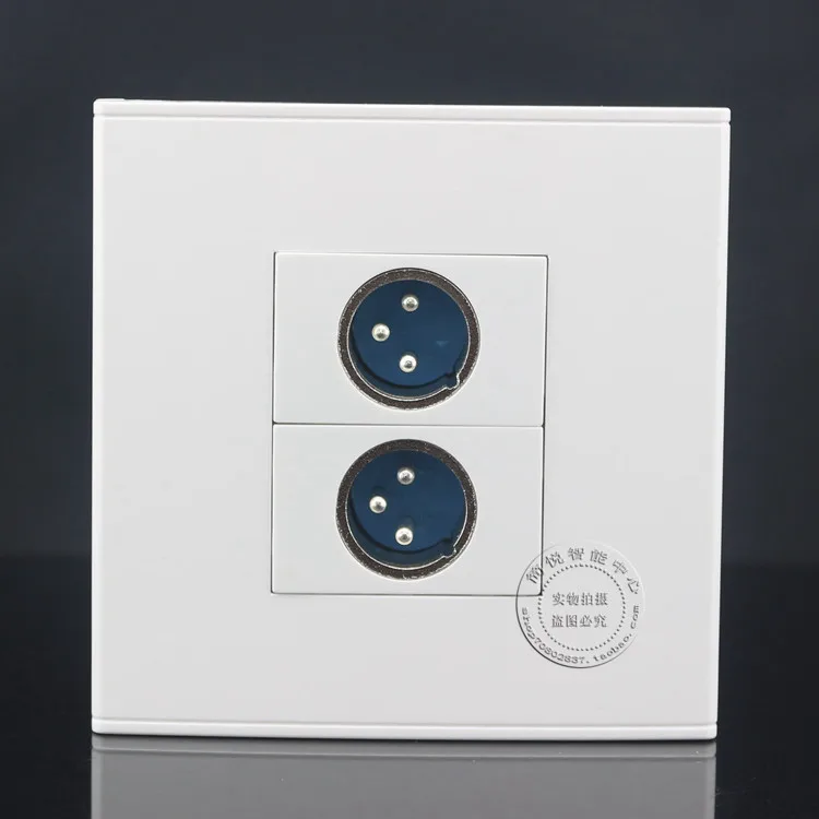 

Wall Face Plate 2 XLR Jack Outlet Socket Assorted Panel Faceplate
