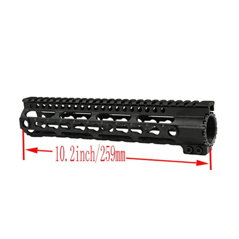 10.2inch Тактический 7 ''9'' 10,2 ''12. 2'' 15,25 ''Handguard Keymod рельсовая система для страйкбола AEG для охоты стрельбы - Цвет: 10.2inch