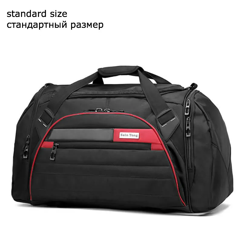 Red Standard Size Большая Дорожная сумка большой емкости для мужчин и женщин ручной багаж вещевой мешок Оксфорд выходные многофункциональные поездки плечо кошелек - Цвет: Red Standard Size