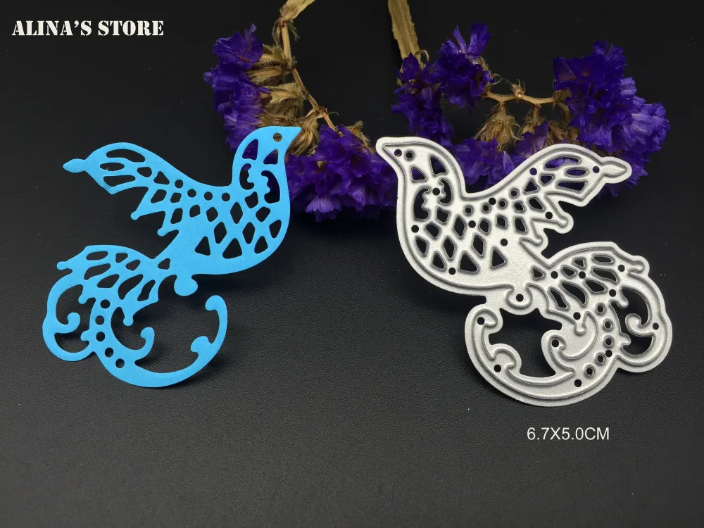 AlinaCraft металлические режущие штампы голубь птица для скрапбукинга карты конверт