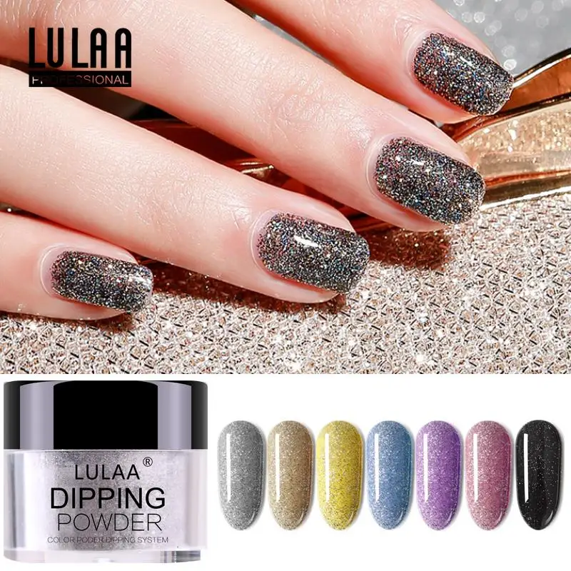 Профессиональный набор пудры для ногтей Блестящий французский голографический