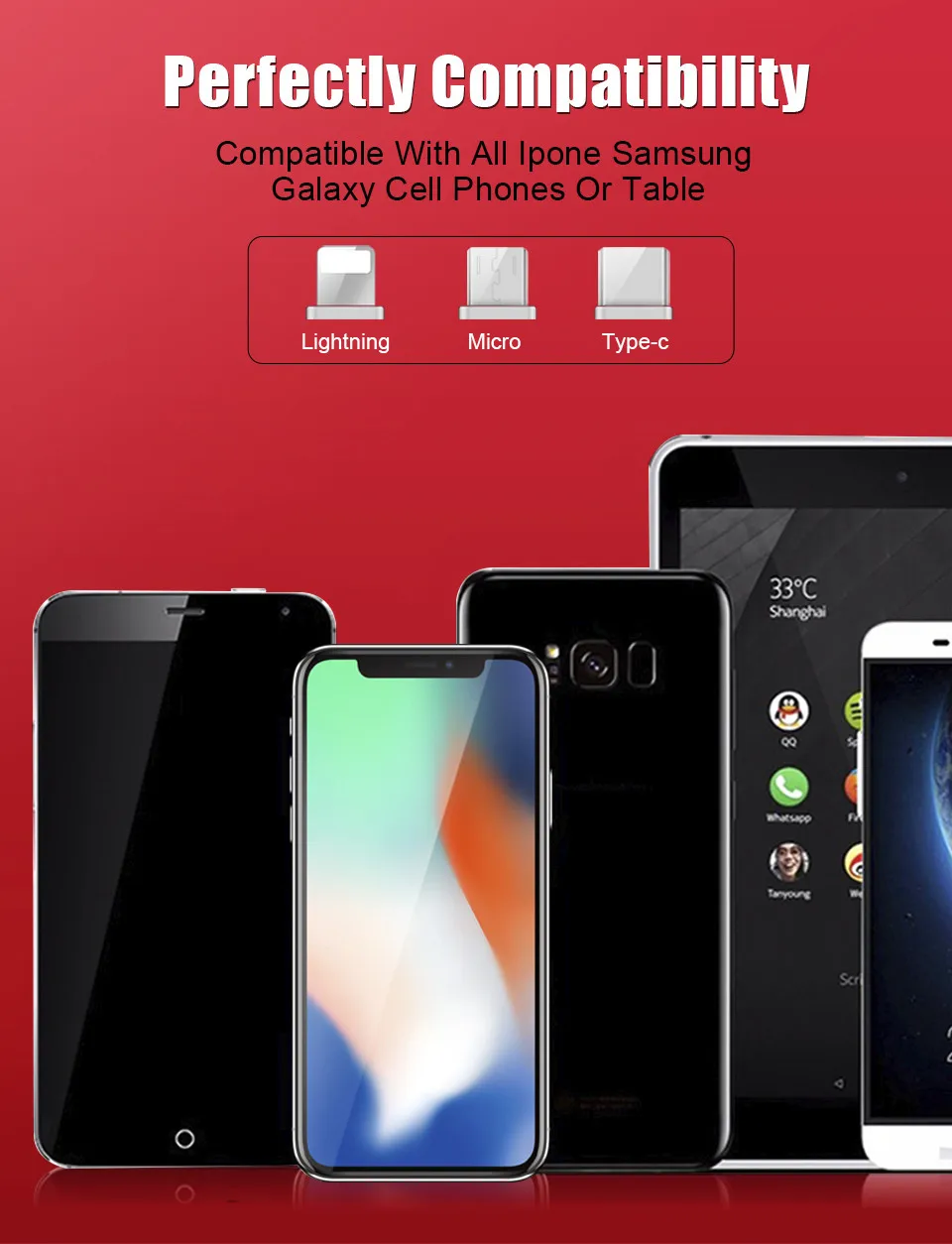 Coolreall Магнитный кабель для Micro usb type C быстрой зарядки телефона Microusb type-C магнитное зарядное устройство usb c для iphone huawei xiaomi