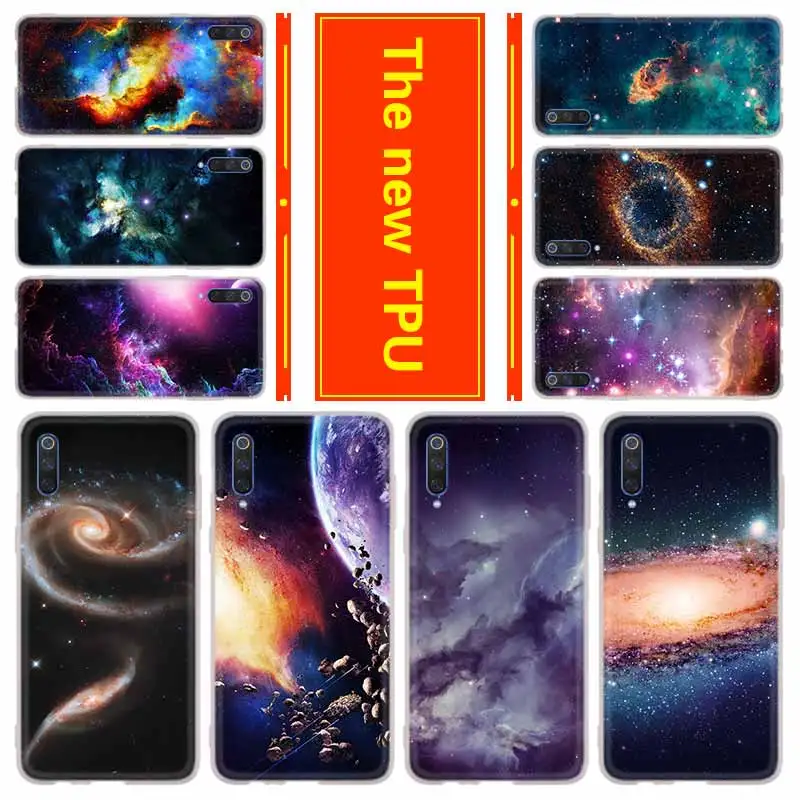 Мягкий силиконовый чехол для Xiaomi Mi 10 8 A3 A2 Cc9 Lite 9 Note Pro A1 5x 6x Max3 космос galaxy