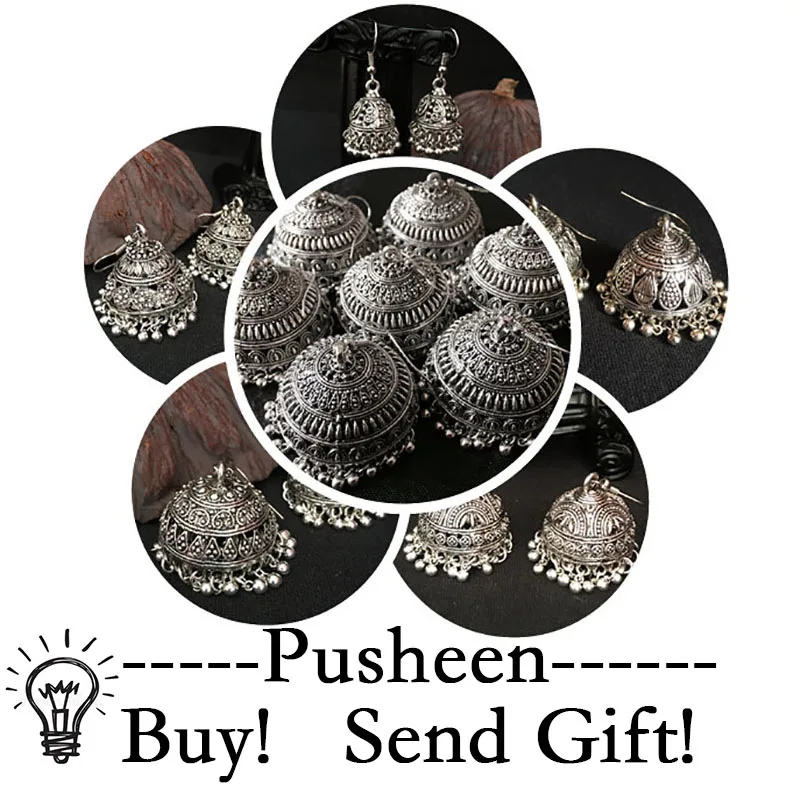 Jhumki индийские женские ювелирные изделия для ушей pusheen серебряные кольца для больших ушей Boho my pending order AliExpress в форме клетки для птицы серьги с кисточками