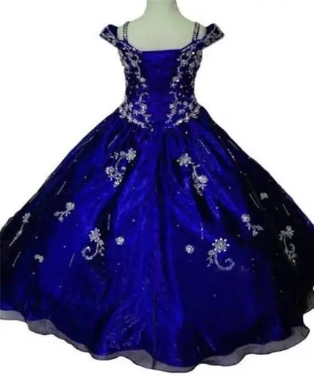 

free shipping 2017 new style long pageant gowns spring pretty flower girls dresses custom make