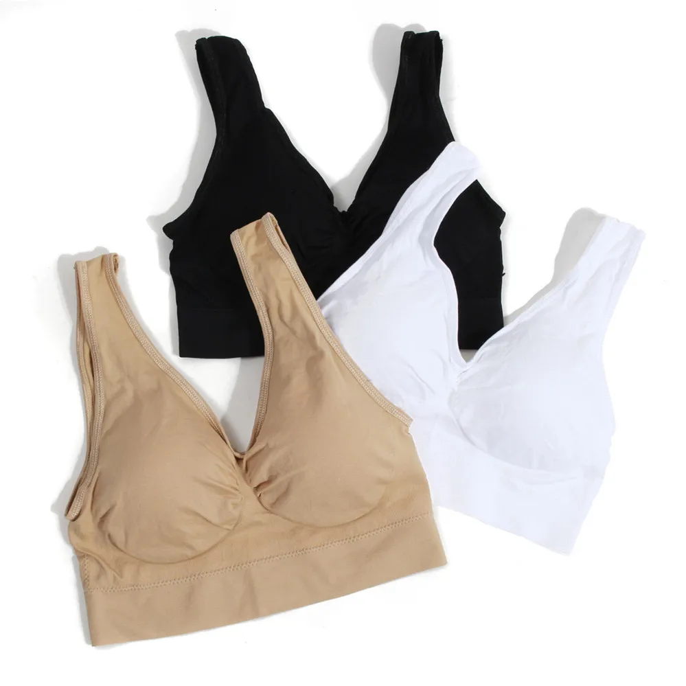 Женский бесшовный бюстгальтер с подкладкой из материала стрейч 3 шт./лот