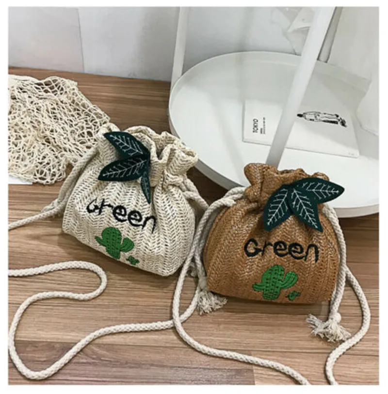 Новая женская сумка милая ручная работа соломенная на шнурке плечо для леди