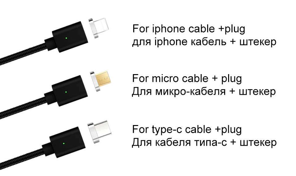 Elough E04 Магнитный зарядный usb-кабель для iPhone XR Micro USB кабель Тип C кабель Магнитный зарядный кабель Быстрая зарядка кабель для передачи данных
