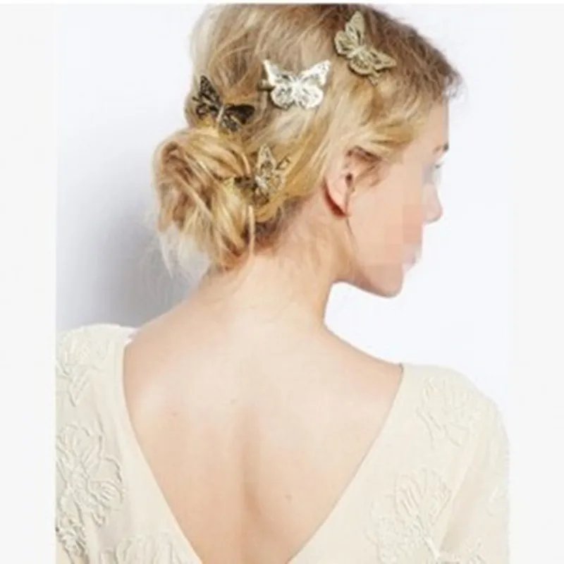 (1 шт.) Модные головные уборы для девочек блестящие зажимы волос в виде бабочки