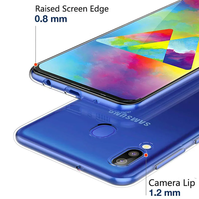 Женские чехлы для Samsung Galaxy M20 задние Чехлы Мягкий ТПУ Ультратонкий стильный чехол