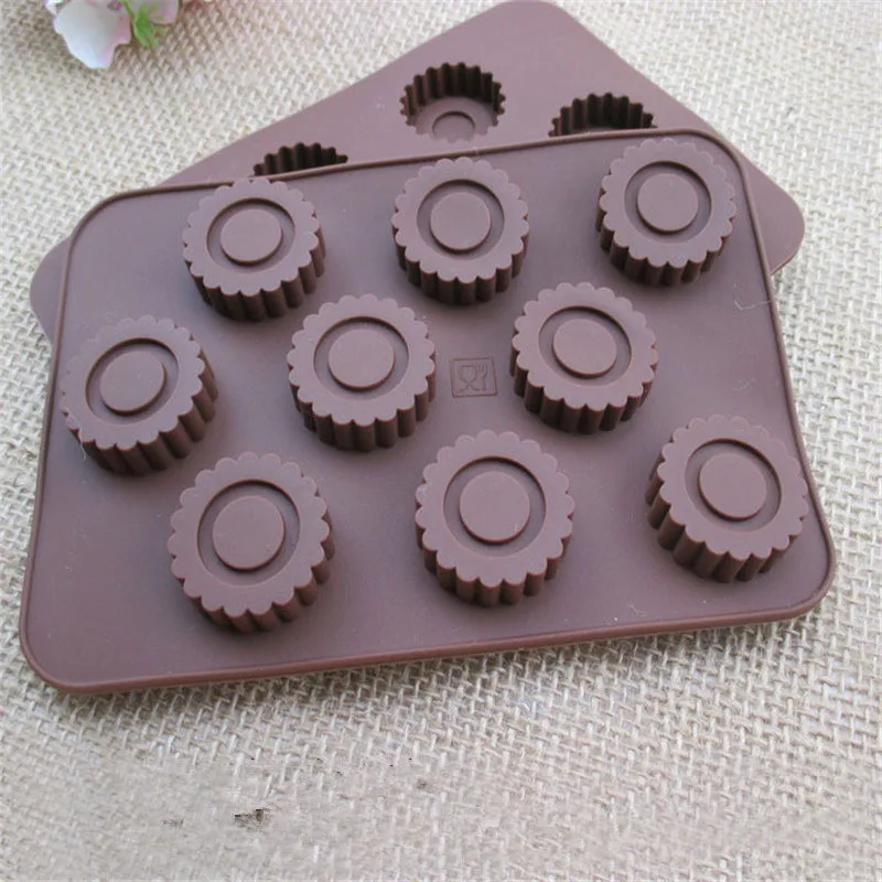 Силиконовая форма для выпечки Шестерни Форма шоколада Fondant (сахарная) конфетный