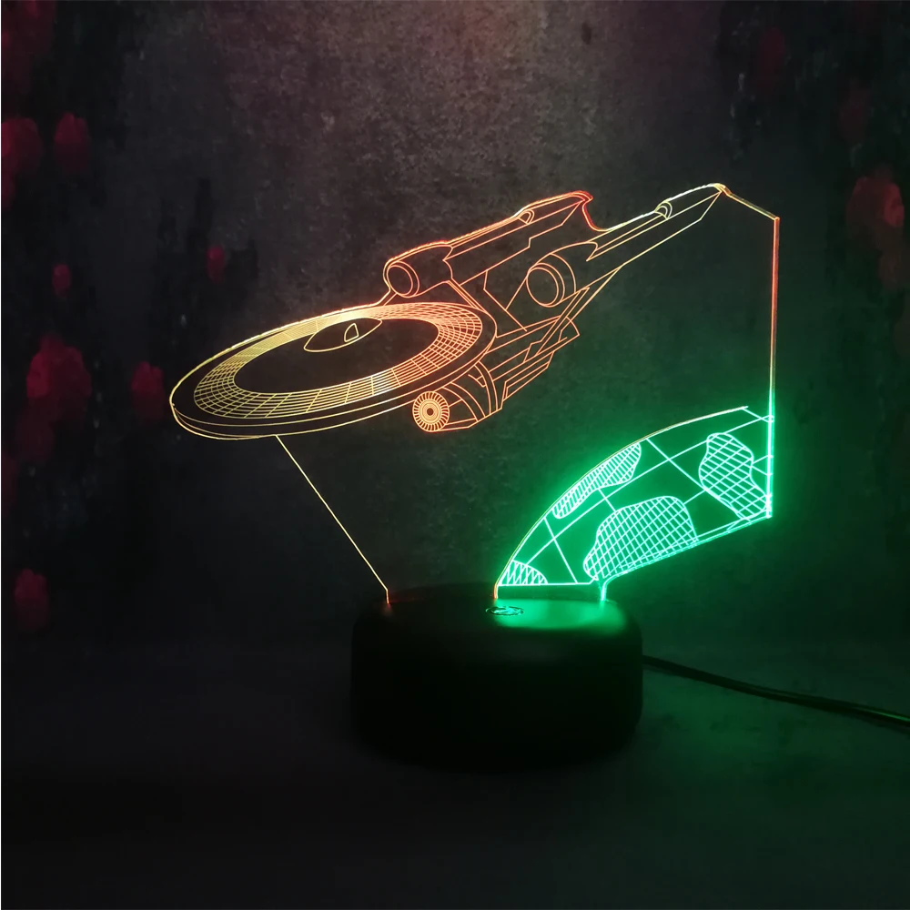 3D Светодиодная лава лампа Звездные войны воздушный корабль Trek Творческий Декор лампа домашняя спальня применение ночник детский подарок Многоцветный бумажный фонарик