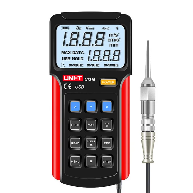 UNI T UT315 цифровой измеритель вибраций Виброметр портативный вибрации