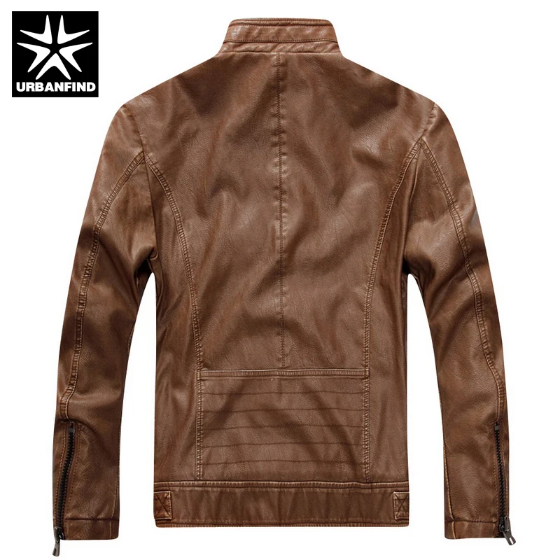 2017 осень-зима кожаная куртка Для мужчин Мото-куртки Повседневное Мода jaqueta de couro