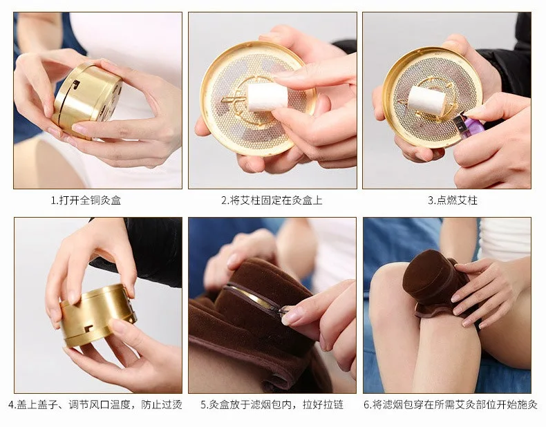 Прижигание прижимной груди сумка коробка для инструментов медный согревающий