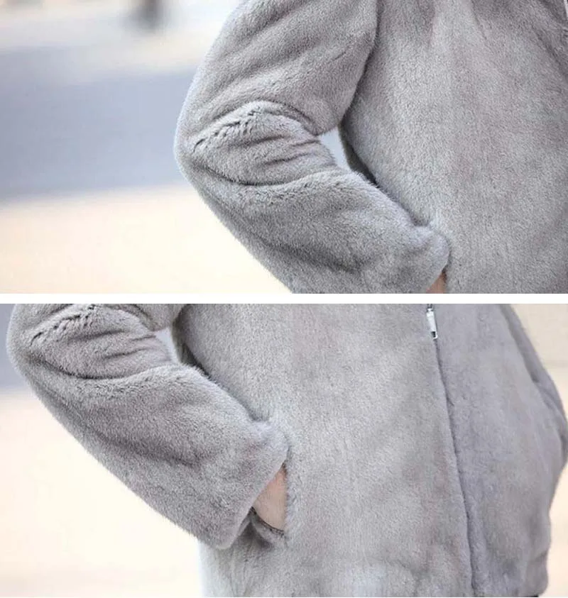 

S/6XL Male Hooded Winter And Autumn Man-Made Fur Jackets Casual Mens Large Size Fake Fur Outwears Men's Clothing New D371