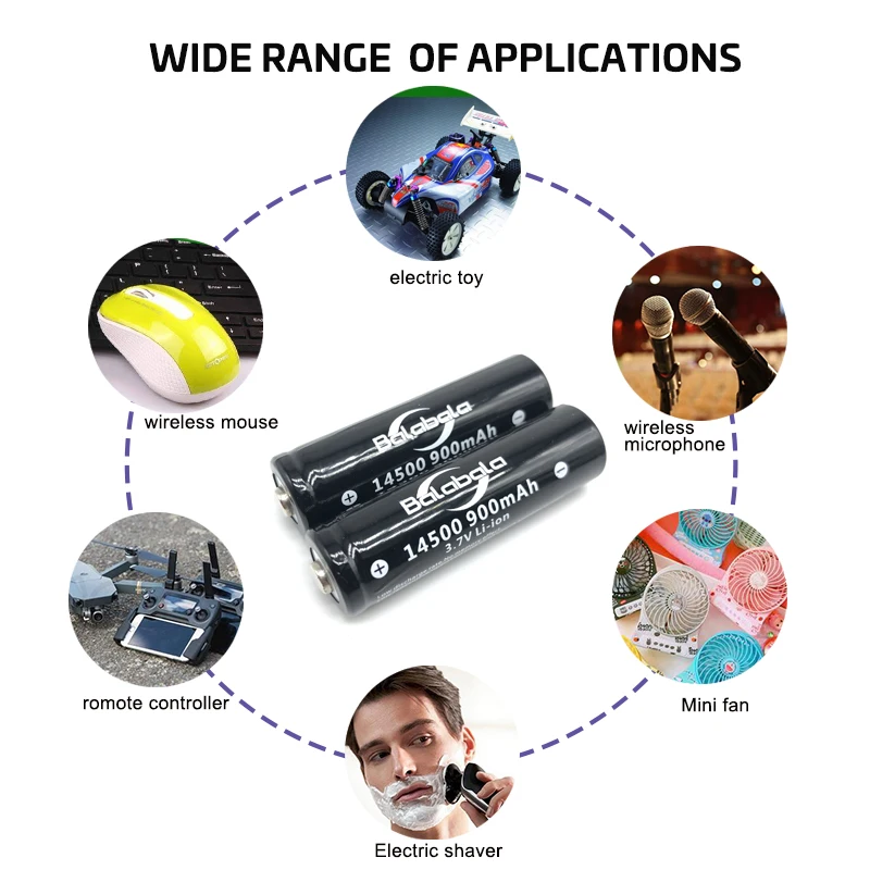 Новая Оригинальная литий-ионная аккумуляторная батарея 900mAh 14500 3 7 V AA литиевая для