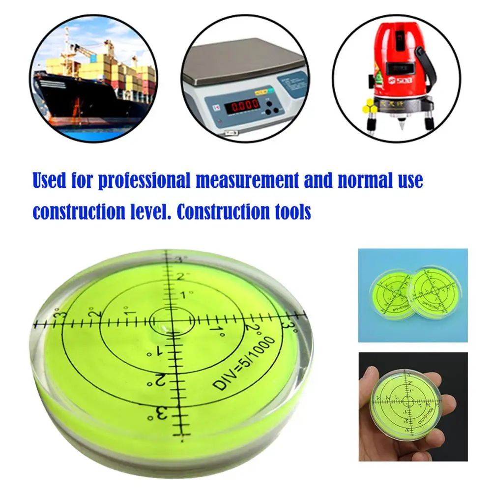 Зеленый Прозрачный кристаллический акриловый пузырьковый спиртовой уровень