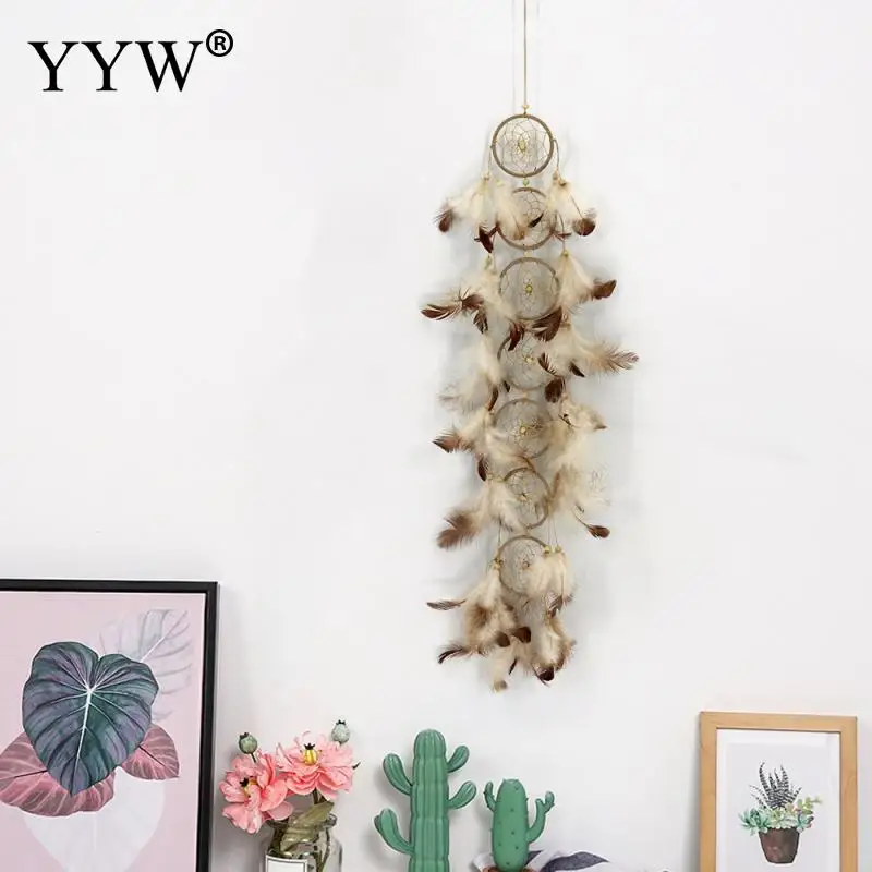 В скандинавском стиле Ловец снов красочные перья Охотник вещество обручи