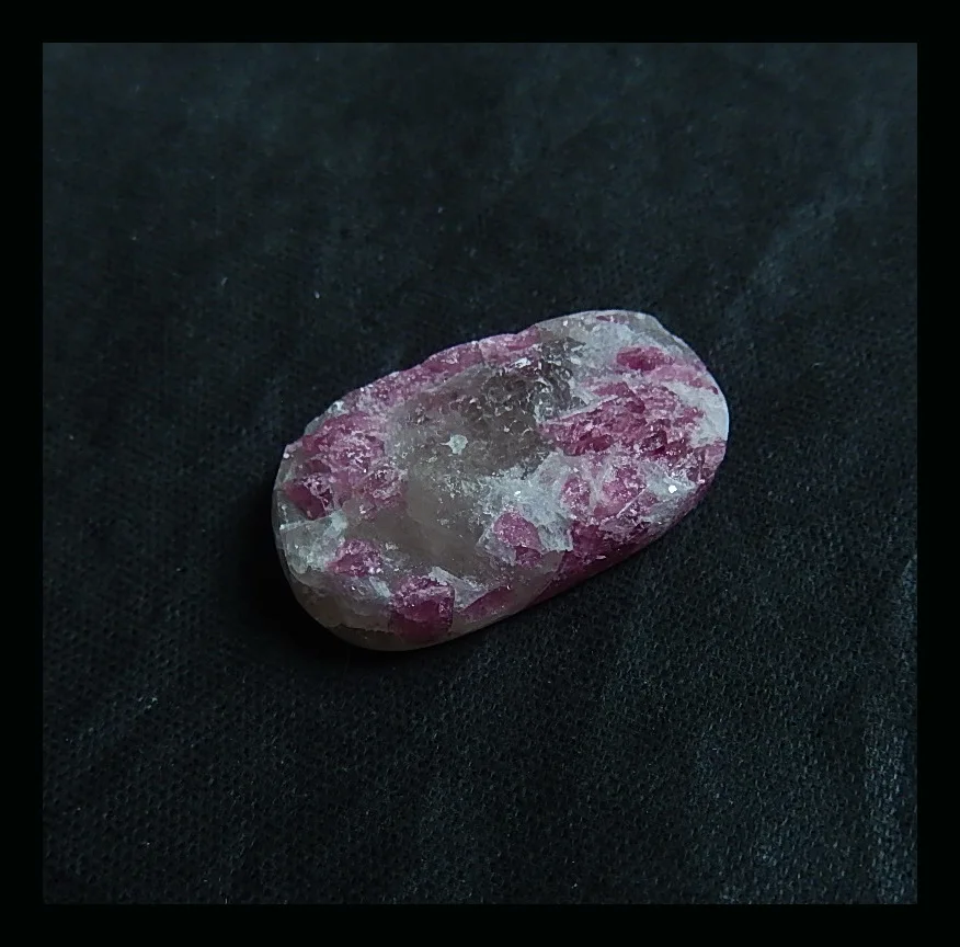 Модные Натуральный камень Drusy розовый турмалин кабошон, 25x15x7 мм, 4.6 г Модные украшения Интимные аксессуары