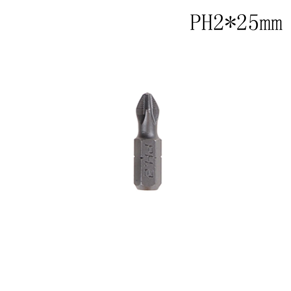 25mm 1/" шестигранный хвостовик Магнитная противоскользящая длинная электрическая отвертка прецизионные Биты PH2 с одной крестовой головкой/крестовая головка электроинструменты - Цвет: 25mm