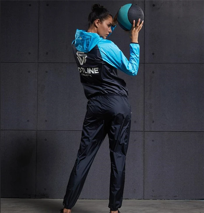 Горячая шейпер набор для бега для женщин сауна пот с длинным рукавом спортивный костюм тело тренажерный зал Термо Бег Рубашка Брюки Спортивная тренировочная одежда