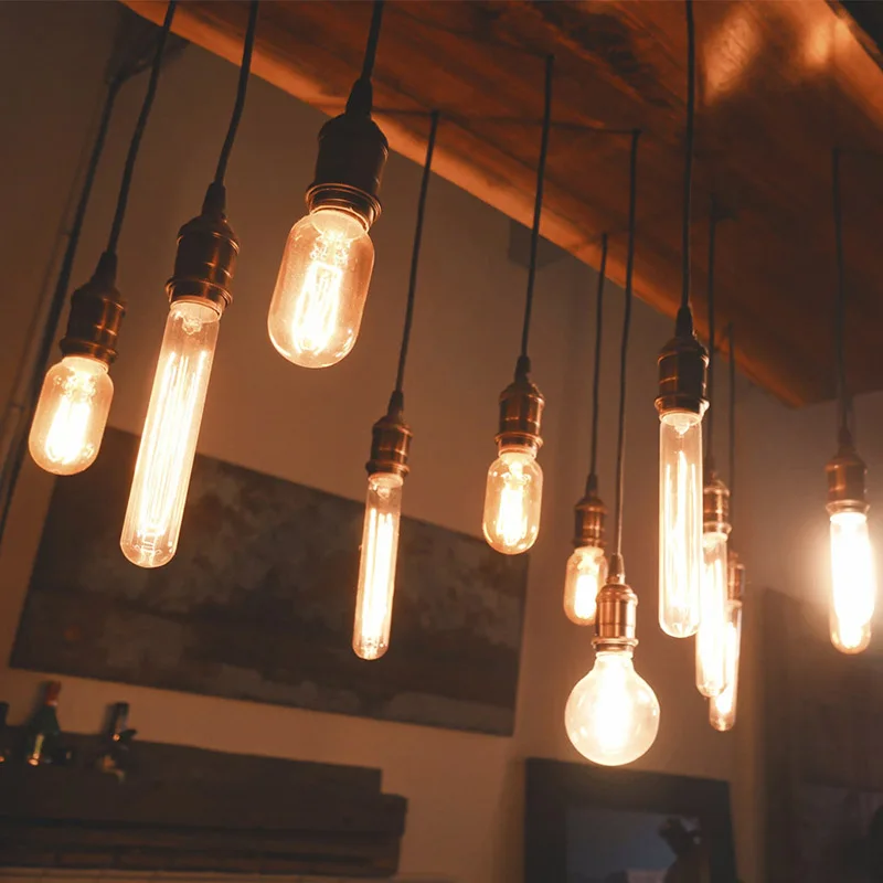 Ретро Винтаж подвесные светильники Лампа чердак держатель E27 Hanglamp Lustre Lampada винт
