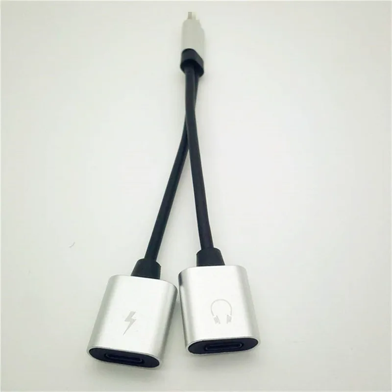 Адаптер 2 в 1 с двойным освещением и разъемом для наушников | Мобильные телефоны