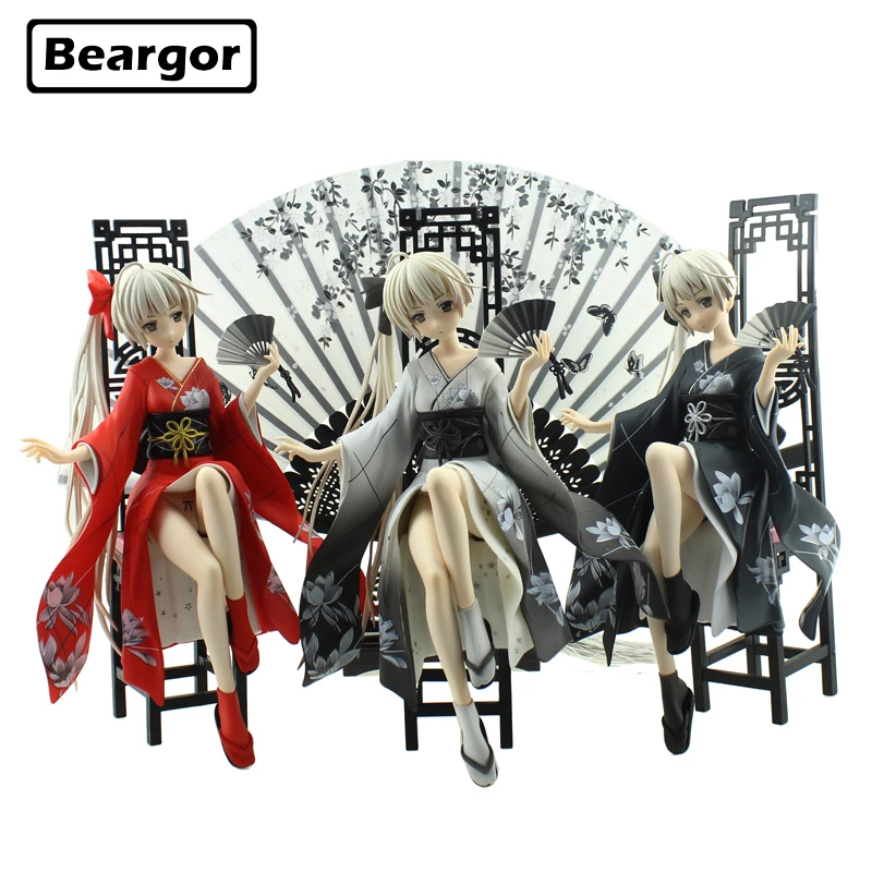 8 "Yosuga no Sora аниме Kasugano кимоно с вентилятором красного цвета в коробке 20 см ПВХ