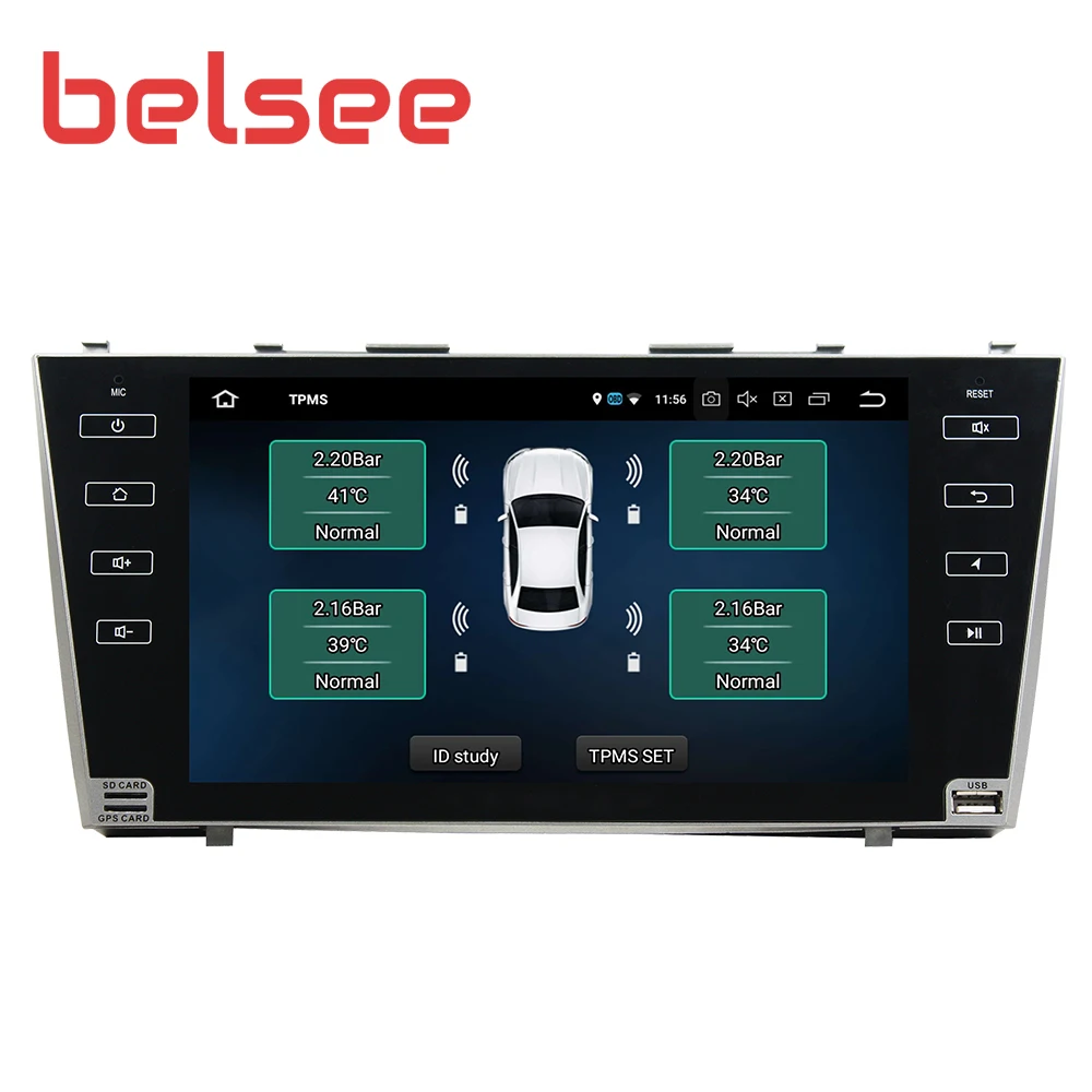 Автомагнитола Belsee 9 дюймов IPS экран Android 0 для Toyota Camry 2007 2011 4 ГБ 8 ядер стерео аудио GPS