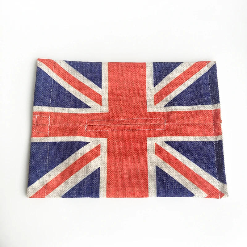 Ручной работы из хлопка Юнион Джек автомобилей Tissue Box Салфетка держатель для