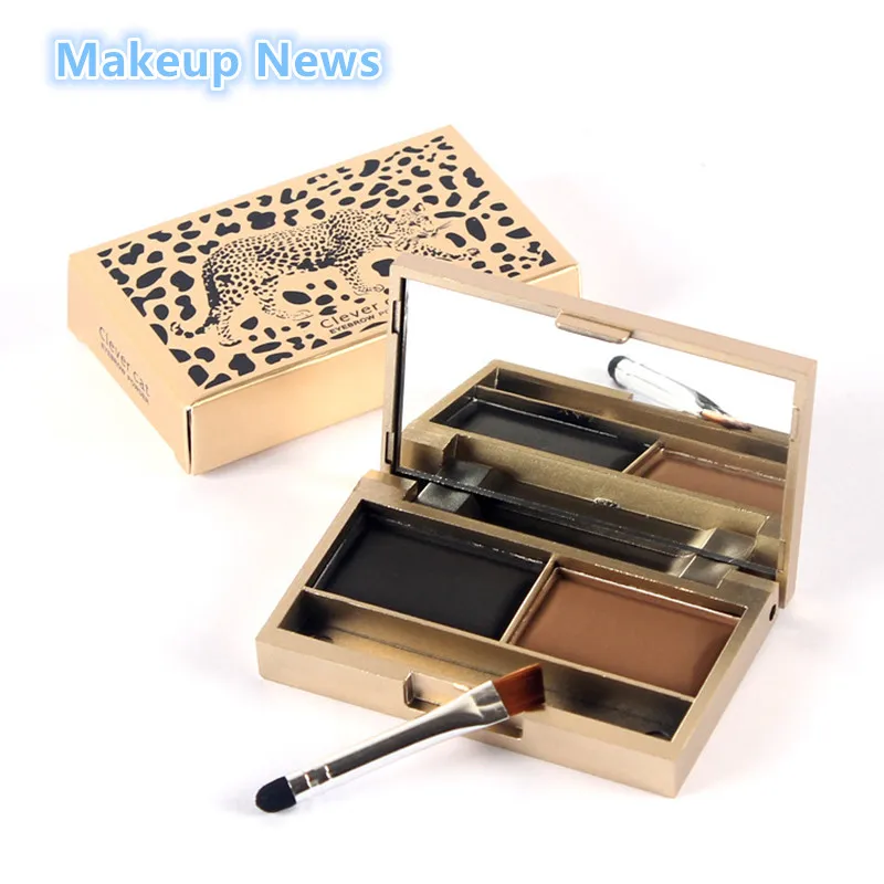 Брендовый профессиональный макияж для бровей 2 цвета водостойкая пудра тени век