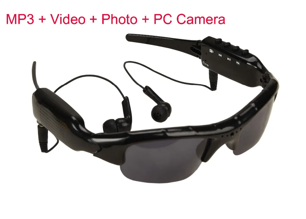 Eyewear Sunglasses Camera Support TF Card Music Video Recorder DVR DV MP3 Camcorder glasses with earphone | Электроника