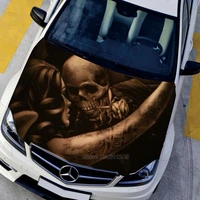 3d car styling matte effect hood sticker decal exterior accessories sticker on devil and beauty car graffiti stickers cns2365