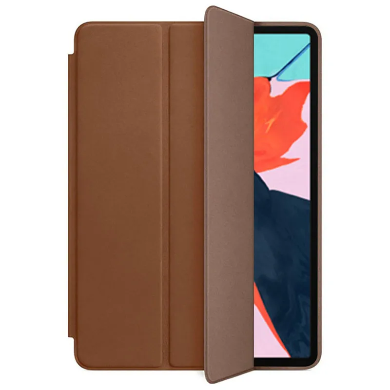 Dark Brown Высокое качество, чехол из искусственной кожи для нового iPad Pro 11 a1989 A80, Тонкий Магнитный чехол-книжка с функцией автоматического сна+ пленка+ ручка - Цвет: Dark Brown