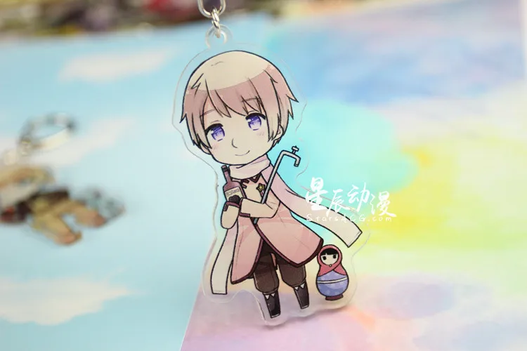 8 типов Hetalia держав оси Q Модель брелка для ключей рисунок Kawaii Милые Акриловые Lucia