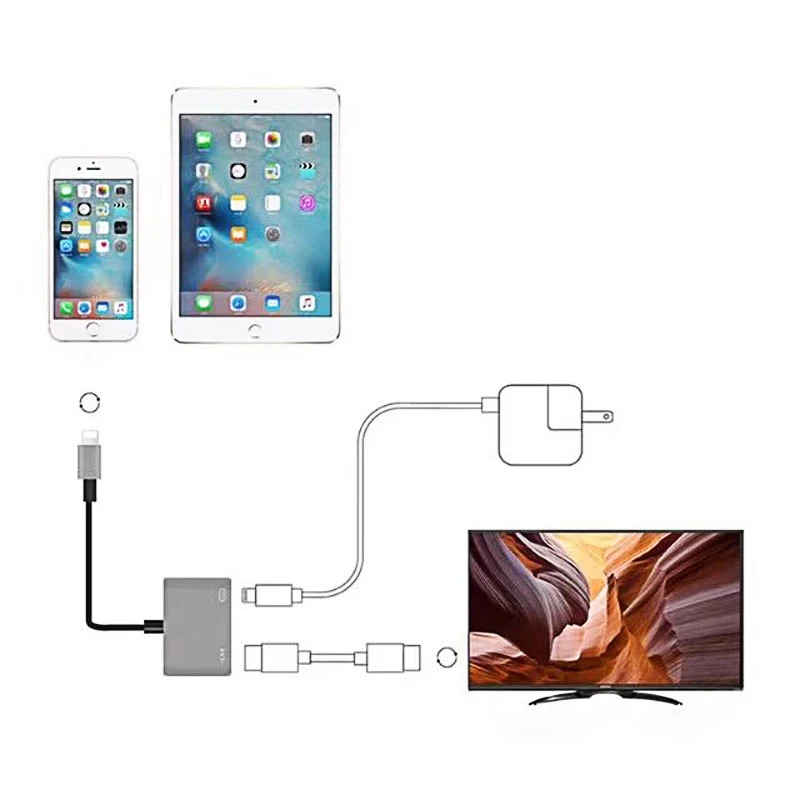 Новый адаптер для освещения к HDMI iPhone X 8 7 плюс 6 S iPad серии цифровой av