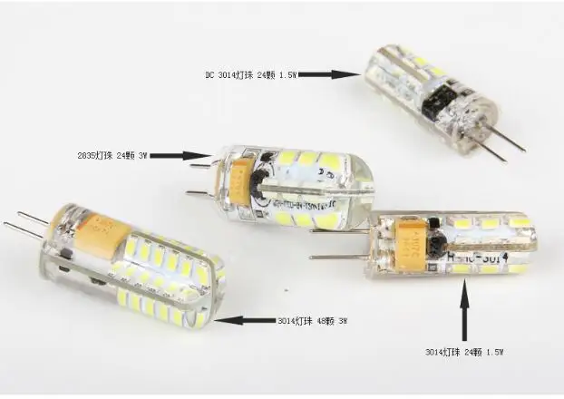 10 шт./лот G4 светодиодная лампа 12 в 220 4 вт 3 1 5 SMD 2835 3014 прожекторные лампы | Лампы и
