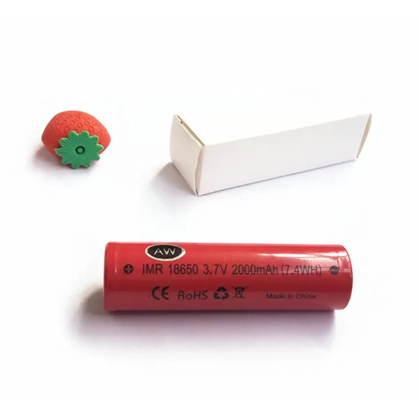 

18650 Lithium-ion Rechargeable IMR 2000mah 3.6V 3.7V Li ion 7.4WH chargeable battery cells for power bank (free charger)