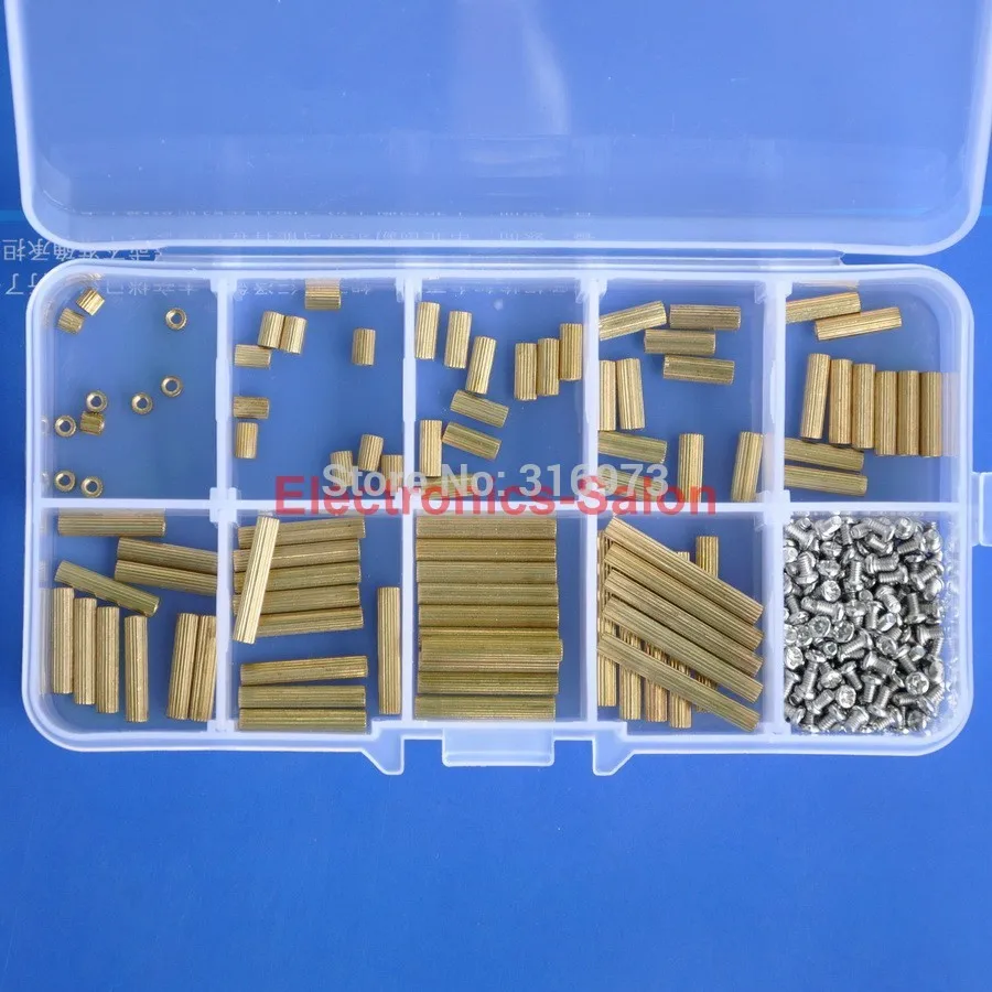 

M2 Brass Standoff and ассортимент винтов Kit, Female-Female.