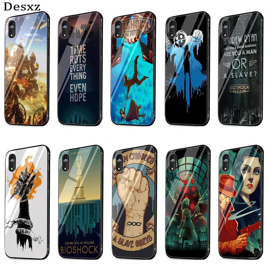 Чехол из закаленного стекла Bioshock для iPhone X XS XR Max 6 6s 7 8 Plus 5 5S SE|Чехлы-накладки| |