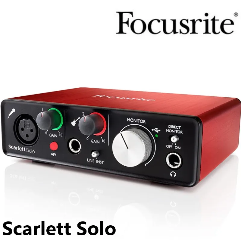 Focusrite Scarlett Solo USB аудио Интерфейс звуковая карта 2nd Generation 2 В/2 out для