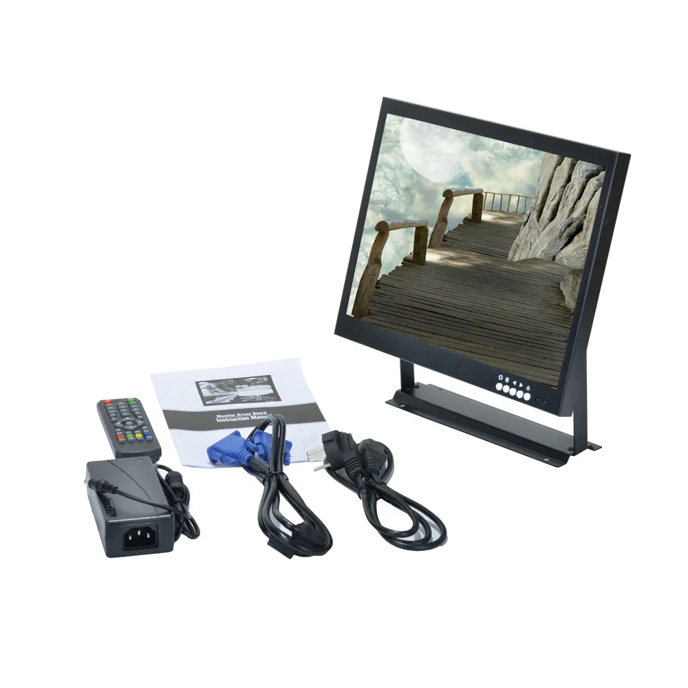 Яркий ЖК дисплей 12 дюймов экран 4:3 цветной монитор IPS BNC HDMI VGA AV аудио динамик для ПК