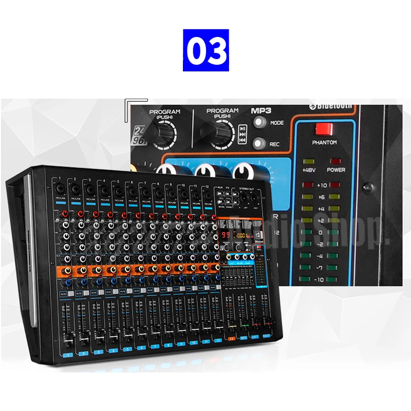 750 Вт+ 750 Вт 12 канальный усилитель звука bluetooth микшер USB 99 DSP цифровые эффекты DJ микшерный пульт Оборудование студии звукозаписи
