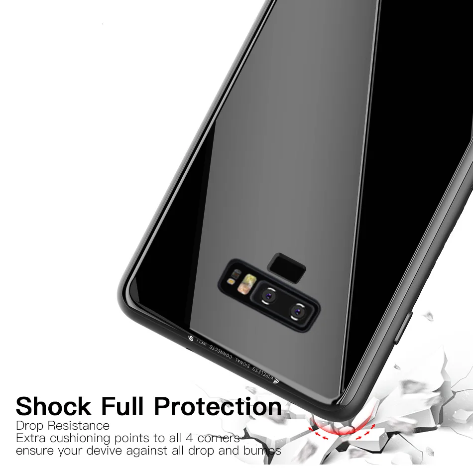 Защитный чехол из закаленного стекла для телефона Samsung Galaxy Note 9 роскошный