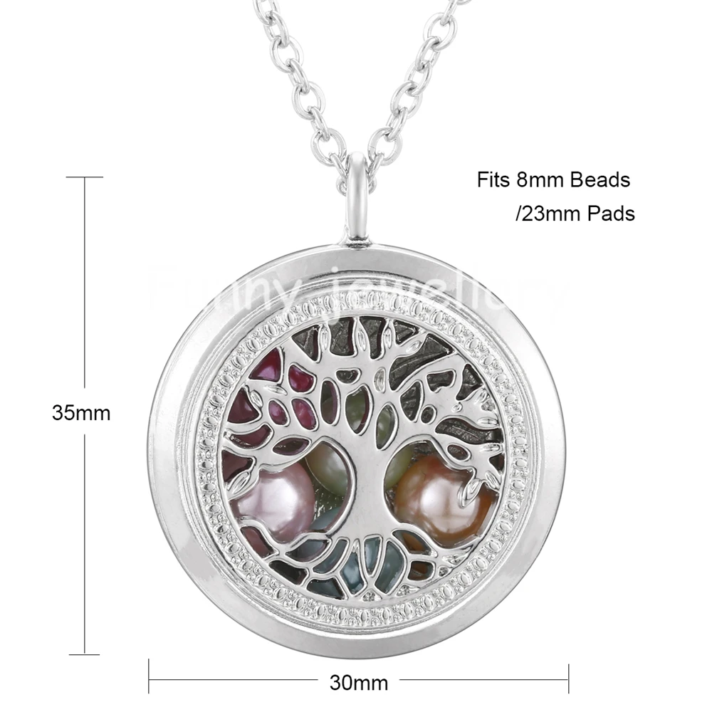 Дерево жизни жемчужная клетка-медальон кулон ожерелье живой памятный подвесной