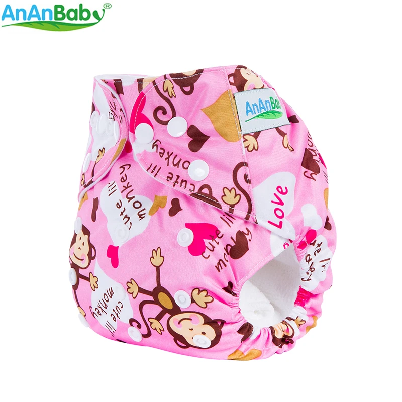 AnAnBaby/20 шт. в партии, дизайн, популярные тканевые подгузники, Детские Многоразовые моющиеся подгузники без вкладышей