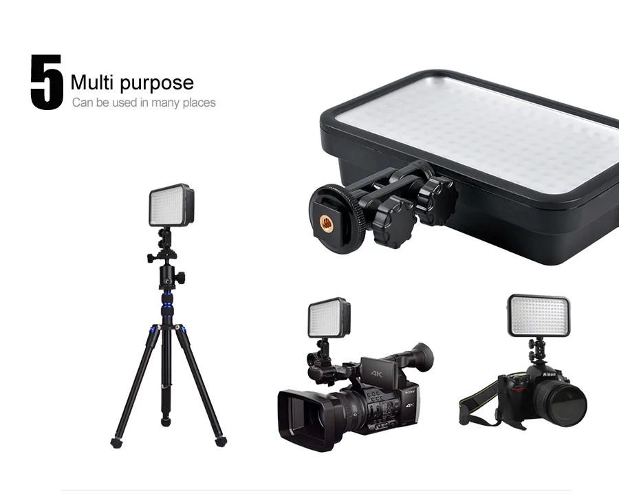 Godox LED170 видео Лампа светильник 170LED светильник видеокамера 5500-6500K для Canon Nikon Pentax DSLR цифровой камеры